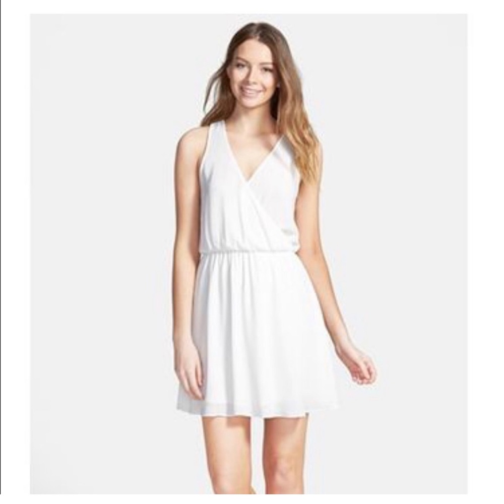 Lush Kylie White Wrap Dress